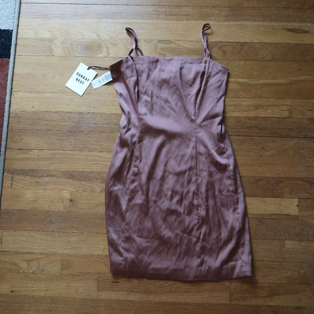 Sunday Best Shimmer Dress in Chocolate Sorbet in Size 4